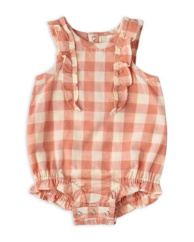 Pehr Pehr Girls' Checkmate Flutter One Piece Romper