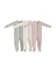 Pehr Pehr Girls' Essentials Baby Sleeper Footies, 3 Pack - 1
