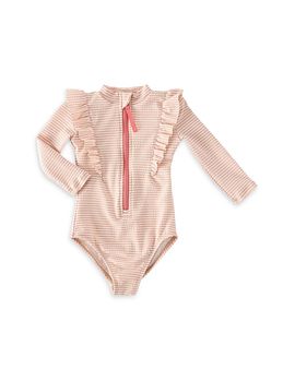 Pehr Pehr Girls' Long Sleeve Ruffle One Piece Rash Guard