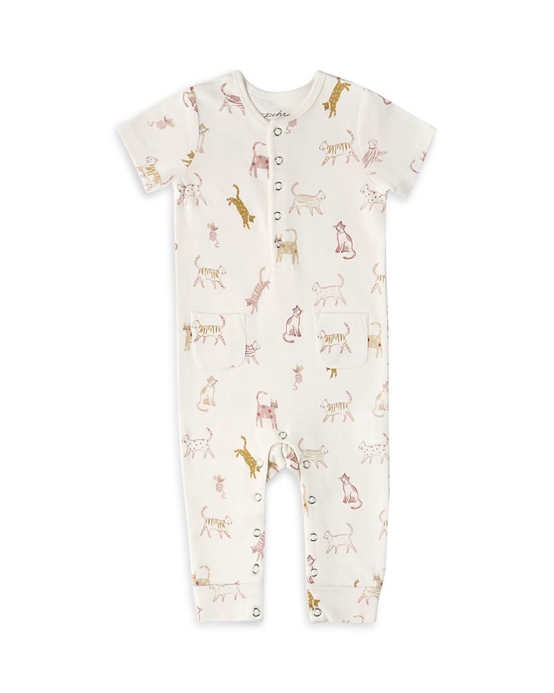 Pehr Pehr Girls' Short Sleeved Henley Romper