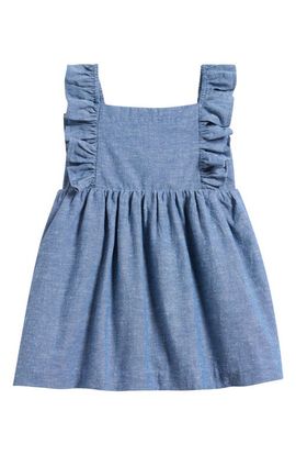 Pehr Pehr Kids' Flutter Sleeve Chambray Dress 
