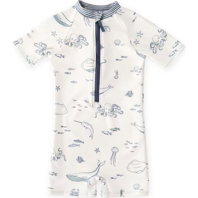 Pehr Pehr Kids' Short Sleeve One-Piece Rashguard Swimsuit