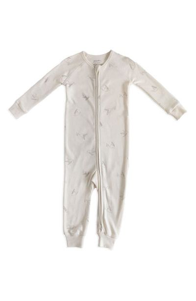 Pehr Pehr Stork Zip Oganic Cotton Footie