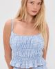 Peixoto Peixoto Amelia Top Cloud Blue Gingham - 2