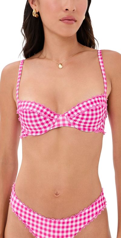 Peixoto Peixoto Brooke Bikini Top Candy Gingham