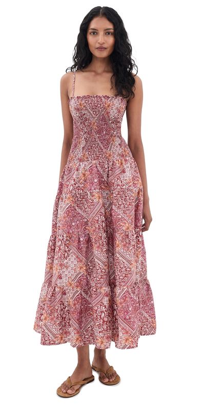 Peixoto Peixoto Clementine Maxi Dress Burgundy Blush