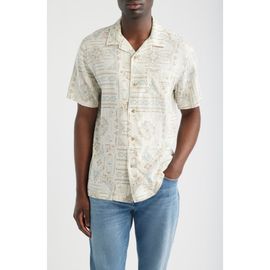 Pendleton Pendleton Geo Print Linen Blend Camp Shirt