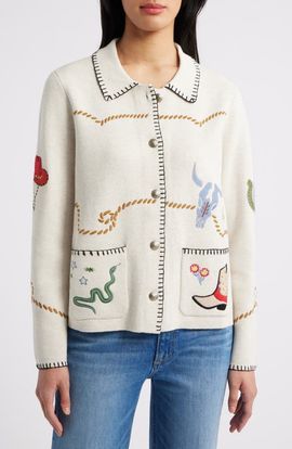 Pendleton Pendleton Souvenir Merino Wool & Cotton Cardigan