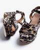 Penelope Chilvers Penelope Chilvers Azalea Leopard Velvet Platform Sandal - 4