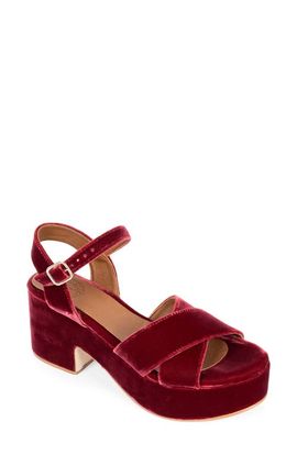 Penelope Chilvers Penelope Chilvers Azalea Velvet Platform Sandal