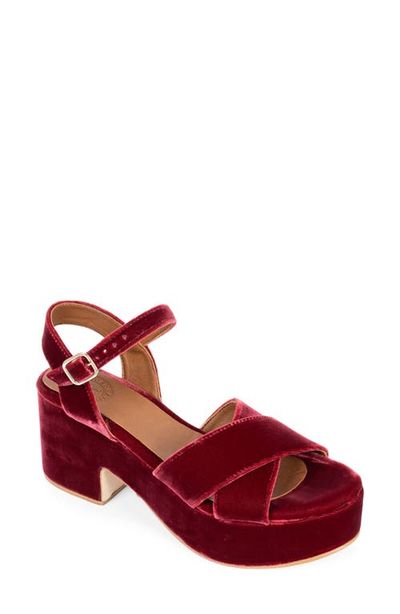 Penelope Chilvers Penelope Chilvers Azalea Velvet Platform Sandal
