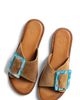 Penelope Chilvers Penelope Chilvers Biarritz Buckle Leather Slide Sandal - 2