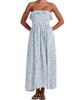 Peony Women's Shirred Strapless Midi-Dress - 2