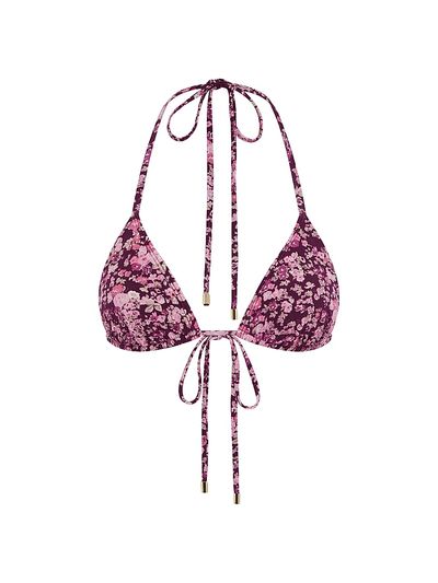 Peony Women's Tapestry Essential Floral String Triangle Bikini Top