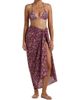 Peony Women's Tapestry Essential Floral String Triangle Bikini Top - 2