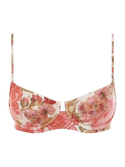 Peony Women's Tapestry Everlasting Floral Balconette Bikini Top