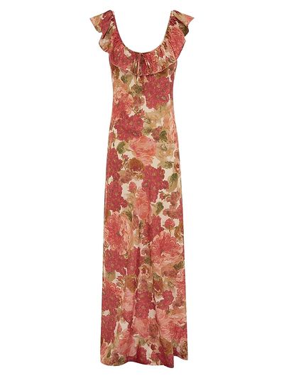 bohemian love style the sophie dress in pink peony print Sophia Dress in Countryside Peony Blossom 26W