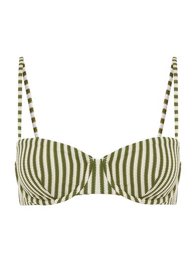 Peony Women's Tapestry Lover Striped Balconette Bikini Top