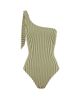 Peony Women's Tapestry One-Shoulder One-Piece Swimsuit - 1