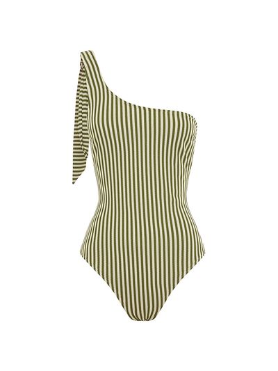 Peony Women's Tapestry One-Shoulder One-Piece Swimsuit