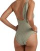 Peony Women's Tapestry One-Shoulder One-Piece Swimsuit - 4