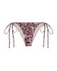 Peony Women's Tapestry Ruched Channel String Bikini Bottom - 1