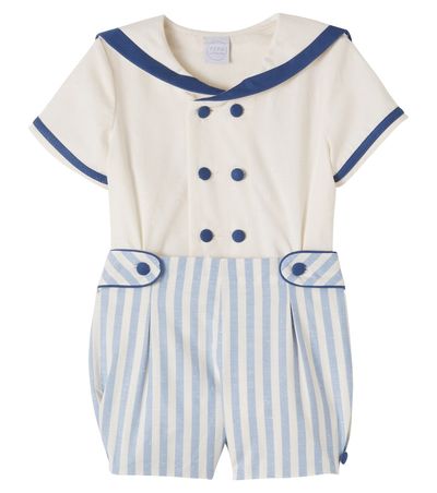 Pepa London Pepa London Baby striped cotton top and shorts set