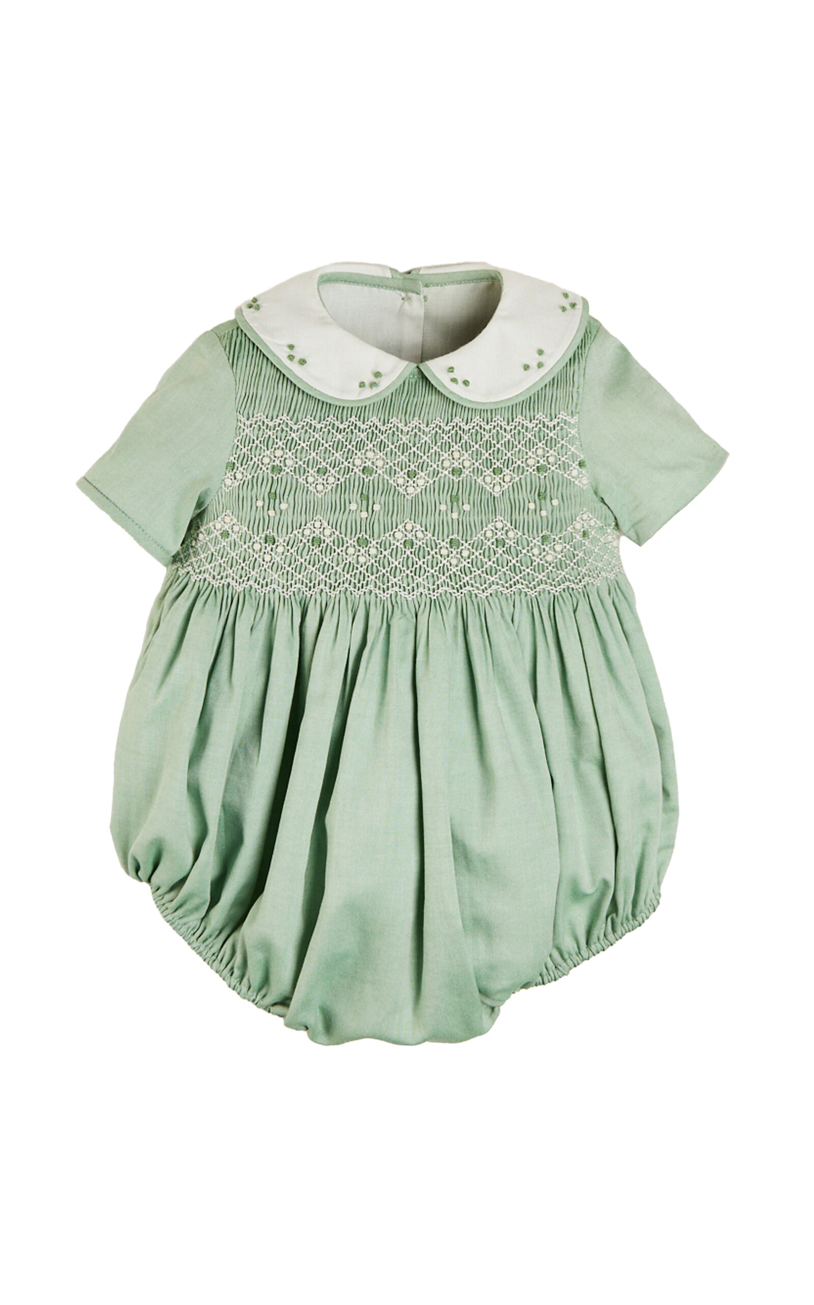 Pepa London Pepa London Infants' Peter Pan Collar HandSmocked Cotton Romper