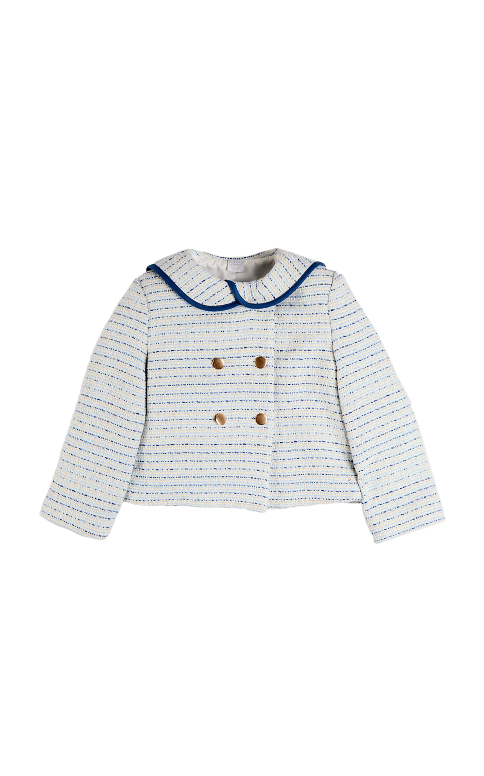 Pepa London Pepa London Kids' Brighton Boucle Tweed Gold Button Jacket