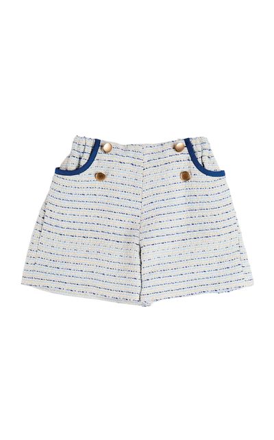 Pepa London Pepa London Kids' Brighton Boucle Tweed Gold Button Shorts