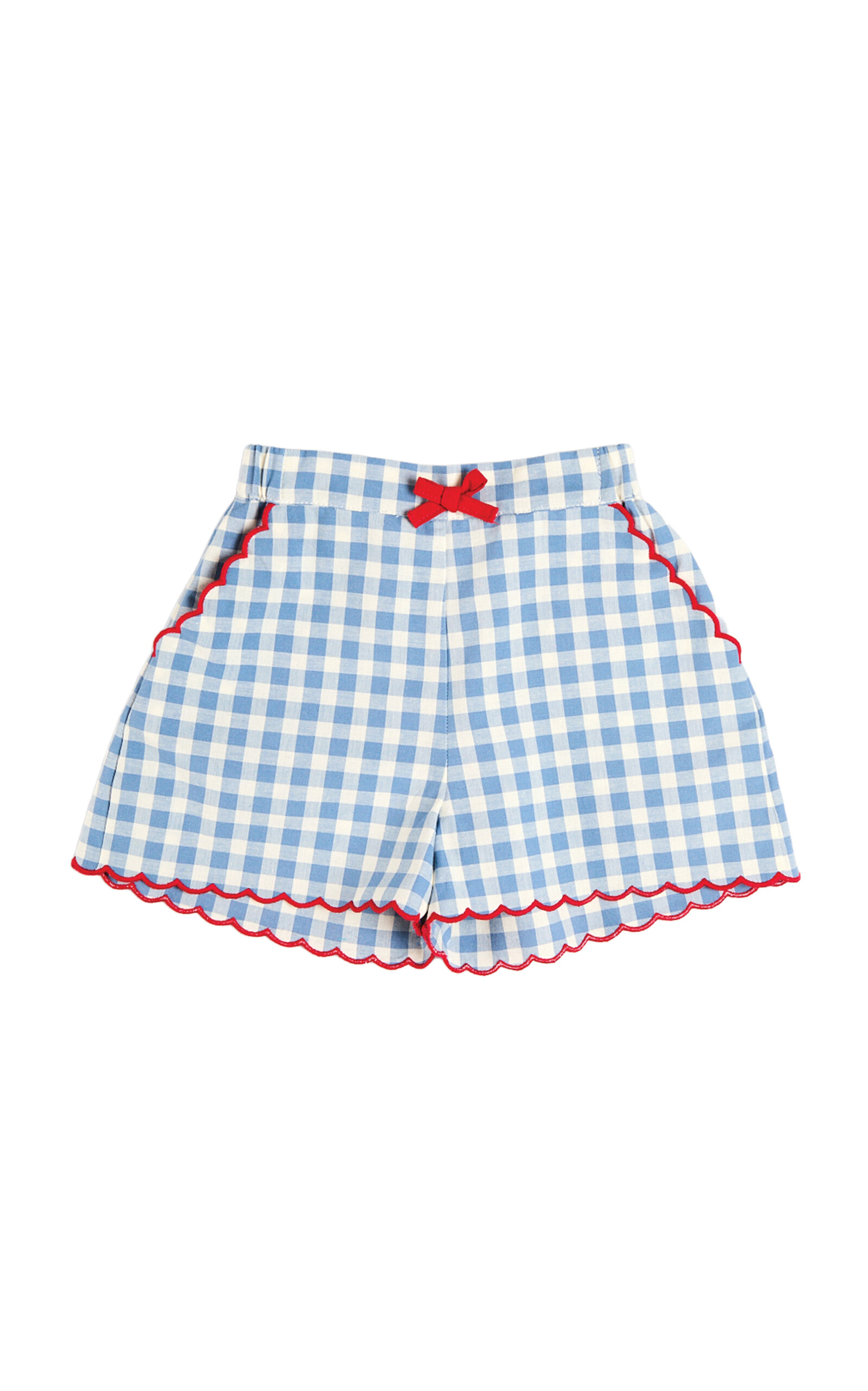Pepa London Pepa London Kids' Darby Gingham Scallop Edge Bow Detail Shorts
