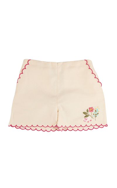 Pepa London Pepa London Kids' Wildflower Embroidered Scallop Edge Shorts