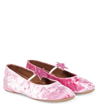PePe PèPè Appliqué velvet ballet flats