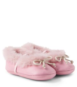PePe PèPè Baby Shearling-lined leather ballet flats