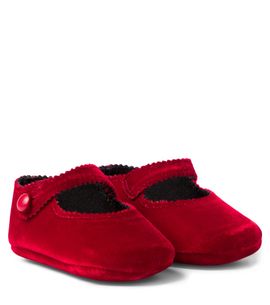 PePe PèPè Baby velvet Mary Jane flats