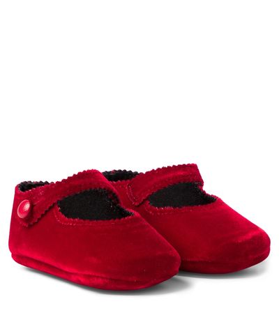 PePe PèPè Baby velvet Mary Jane flats