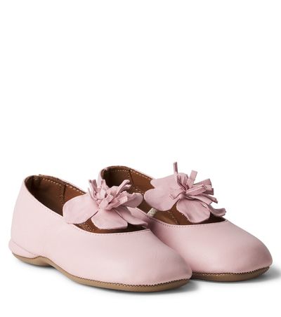 PePe PèPè Bow-detail leather ballet flats