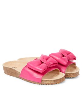 PePe PèPè Bow-detail leather slides