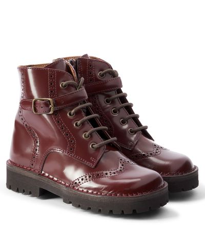 PePe PèPè Brushed leather lace-up boots