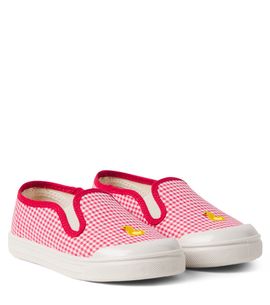 PePe PèPè Checked embroidered slip-on sneakers