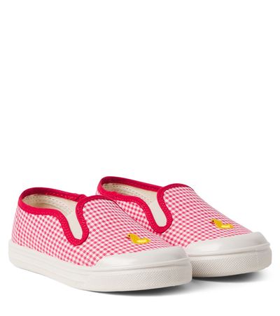 PePe PèPè Checked embroidered slip-on sneakers