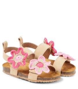 PePe PèPè Floral-appliqué suede sandals