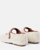 PePe PèPè Leather-trimmed shearling ballet flats - 3