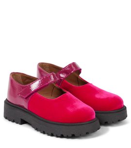 PePe PèPè Leather-trimmed velvet ballet flats