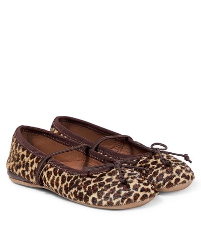 PePe PèPè Leopard-print calf hair ballet flats