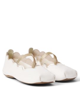 PePe PèPè Scalloped leather ballet flats