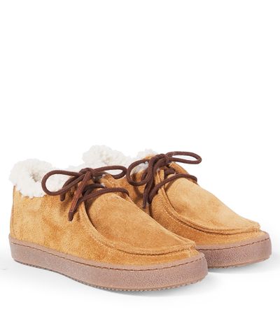 PePe PèPè Shearling-lined suede moccasins