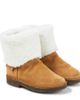 PePe PèPè Shearling-trimmed suede ankle boots - 1