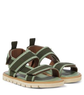 PePe PèPè Suede-trimmed sandals