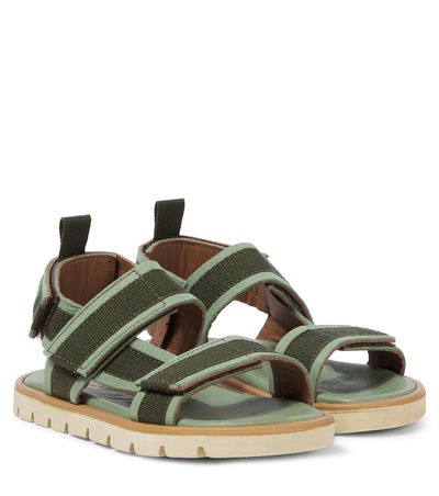 PePe PèPè Suede-trimmed sandals